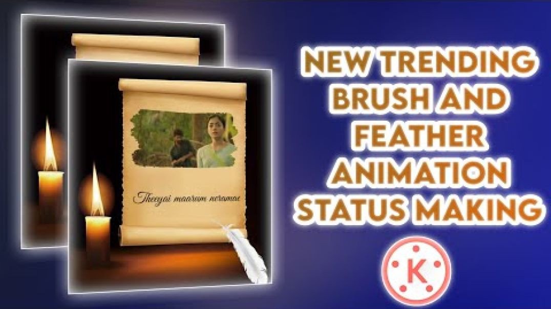 kinemaster brush effect and feather animation status making in tamil v tech official